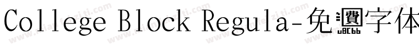 College Block Regula字体转换